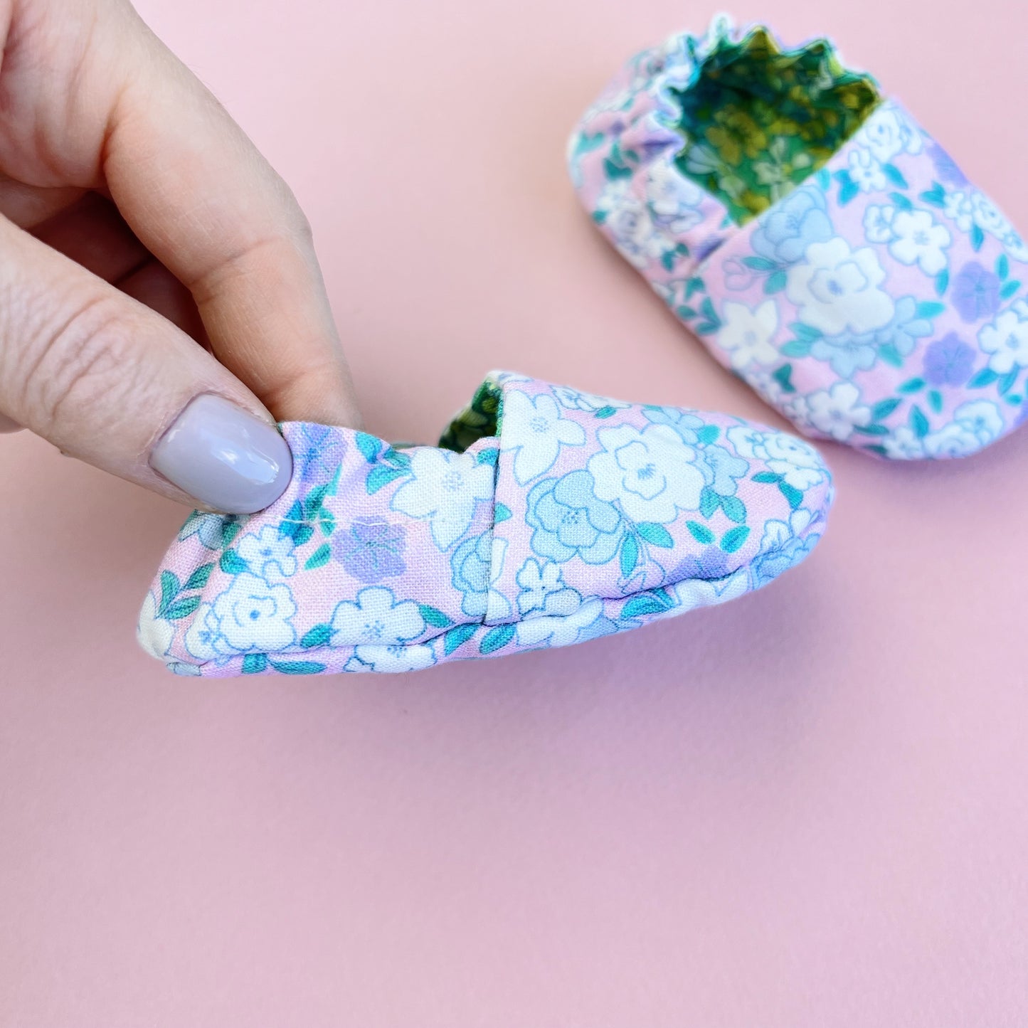 Reversible Baby girl Slippers: Soft & Eco-Friendly Cotton, 0-24 Months