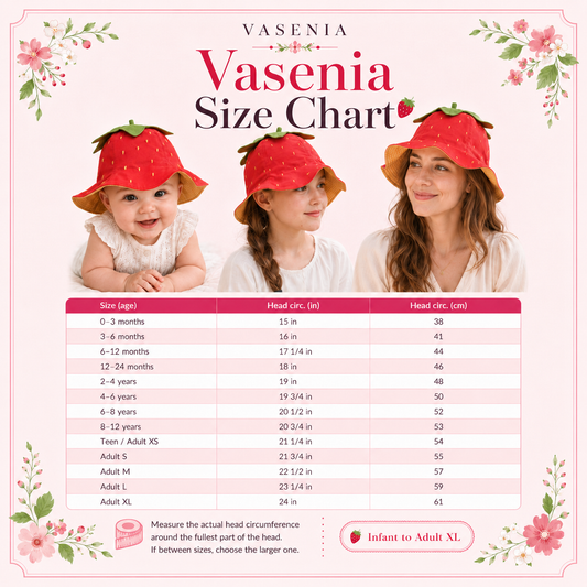 Strawberry Bucket Hat PDF Sewing Pattern, Baby Kids Adult Fruit Hat Pattern, Fully Lined, Printable US Letter Digital Pattern