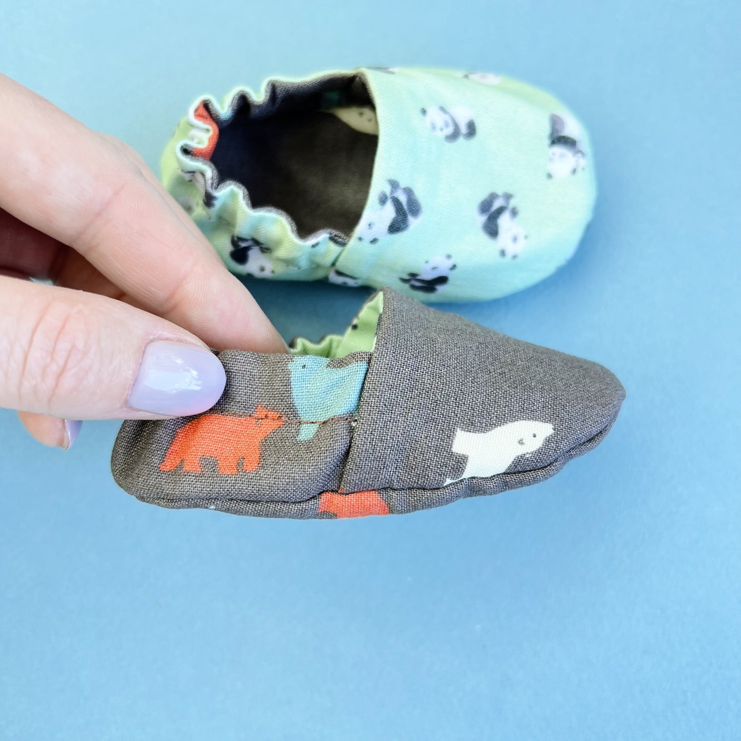 Reversible Baby boy Slippers: Soft & Eco-Friendly Cotton, 0-24 Months