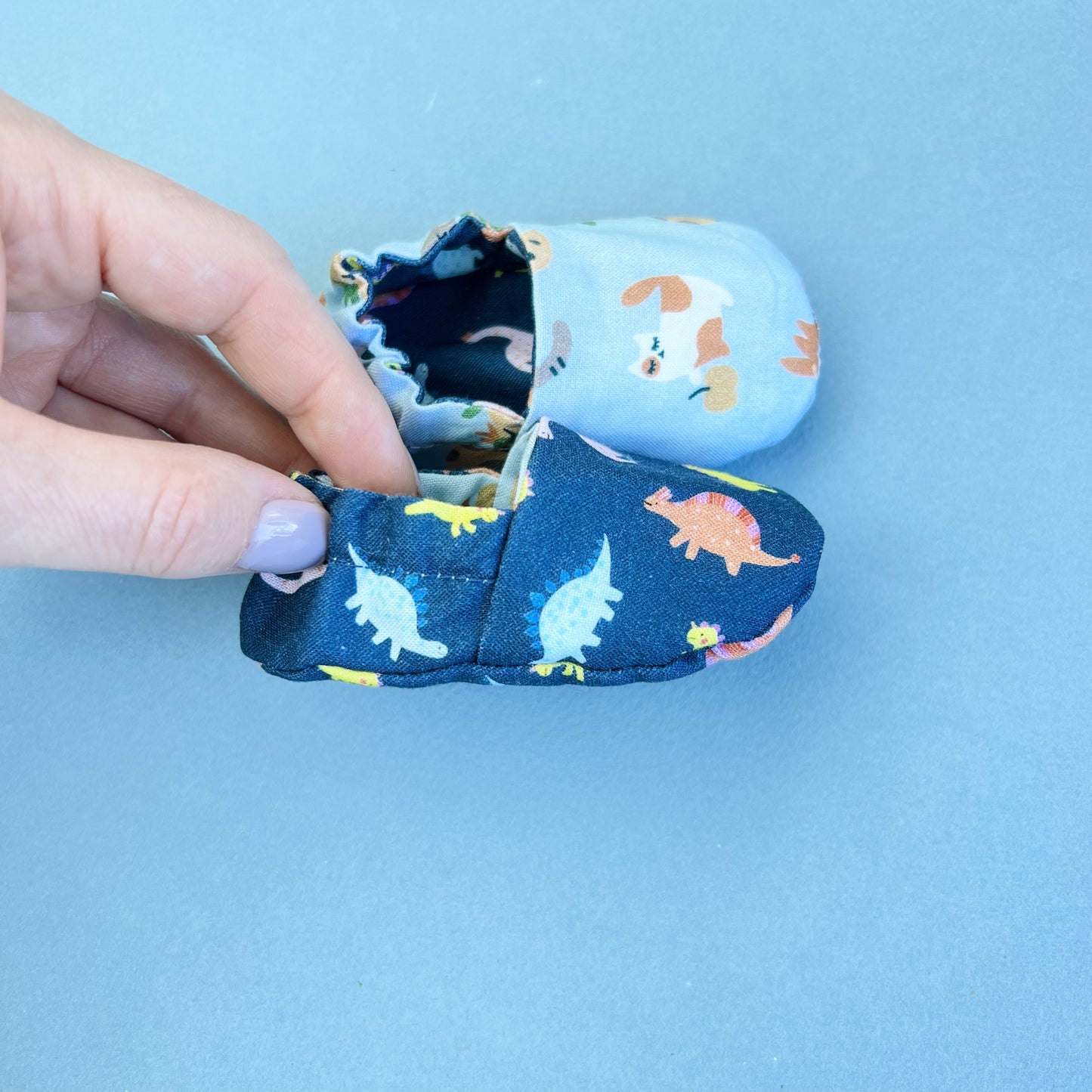 Reversible Baby boy Slippers: Soft & Eco-Friendly Cotton, 0-24 Months