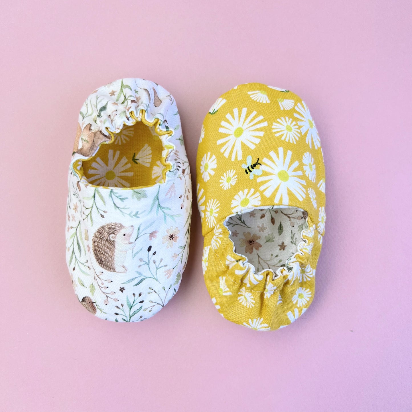 Reversible Baby Slippers: Soft & Eco-Friendly Cotton, 0-24 Months