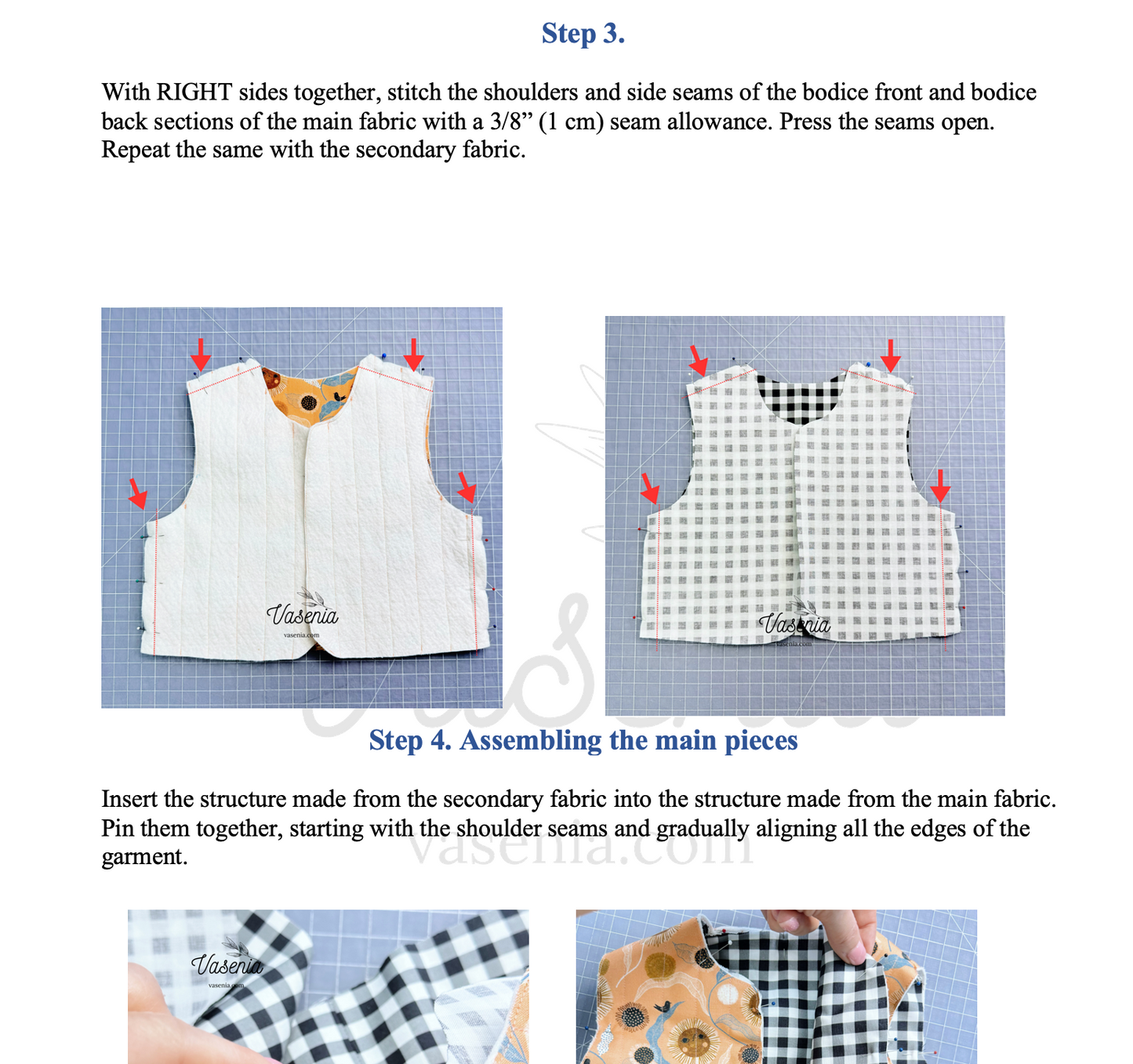 Reversible Baby Vest Sewing Pattern with Tutorial.