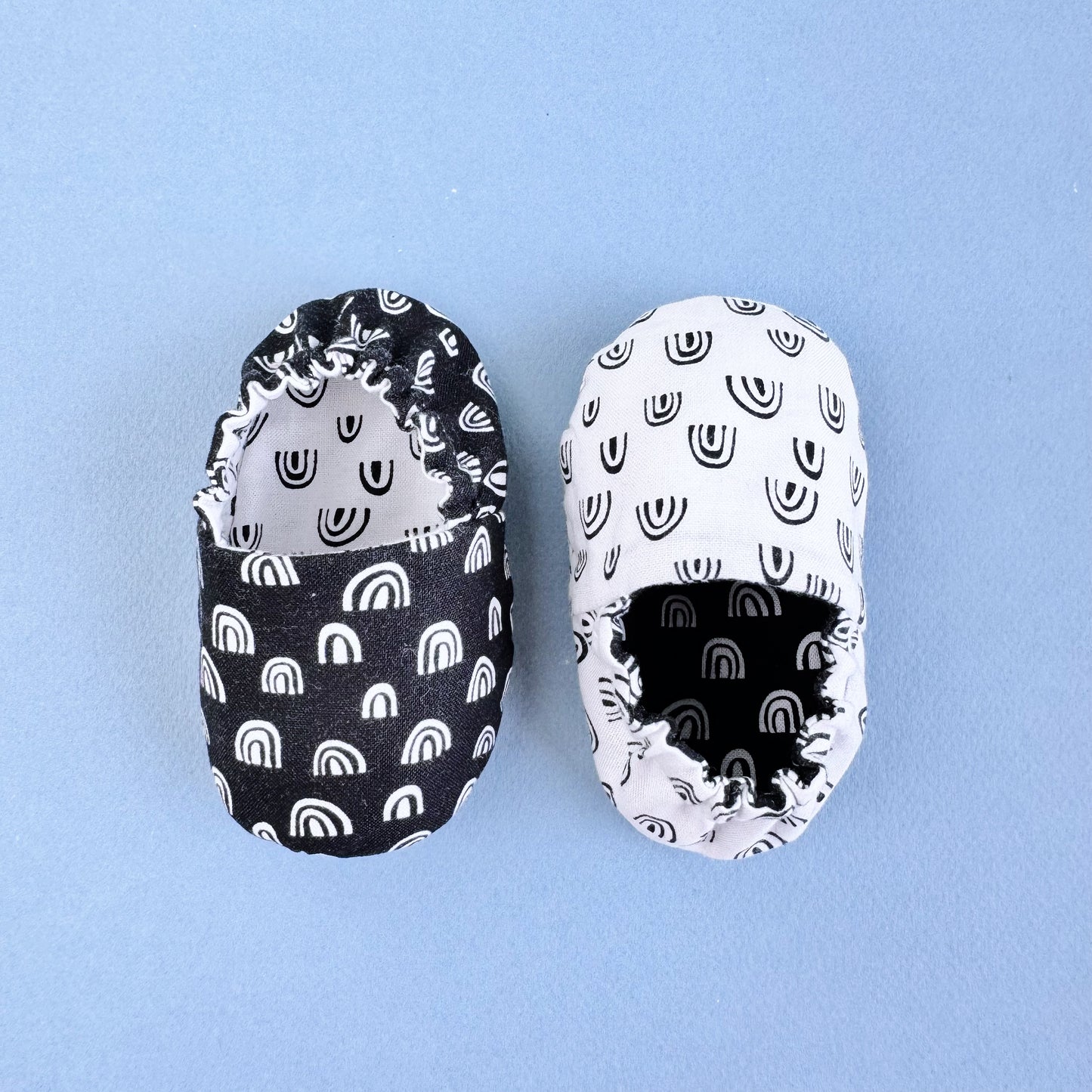 Reversible Baby Slippers: Soft & Eco-Friendly Cotton, 0-24 Months