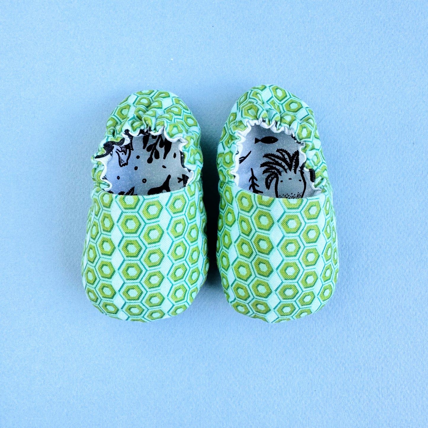 Reversible Baby Slippers: Soft & Eco-Friendly Cotton, 0-24 Months