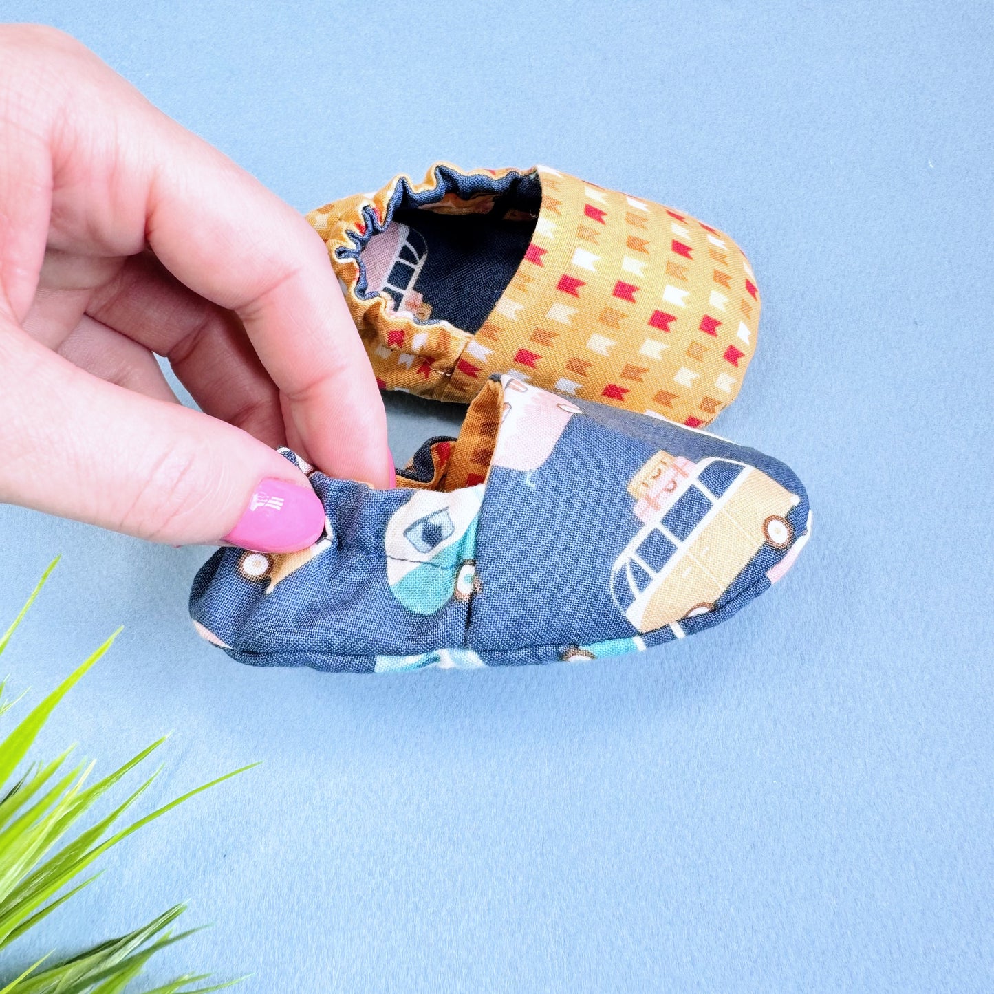 Reversible Baby boy Slippers: Soft & Eco-Friendly Cotton, 0-24 Months