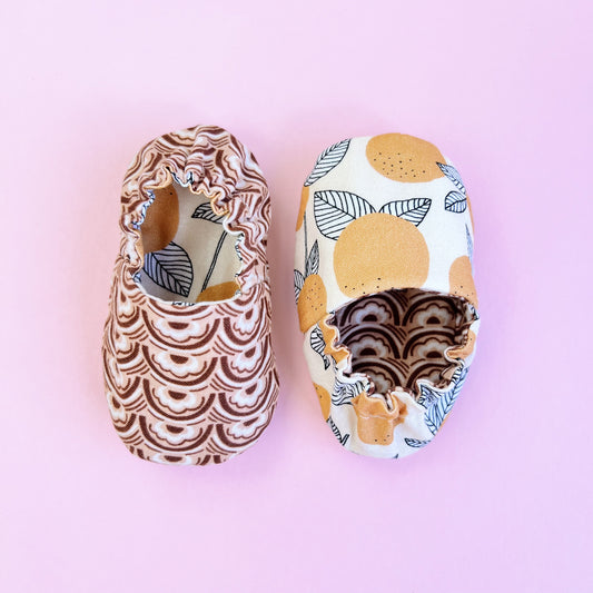 Reversible Baby Slippers: Soft & Eco-Friendly Cotton, 0-24 Months