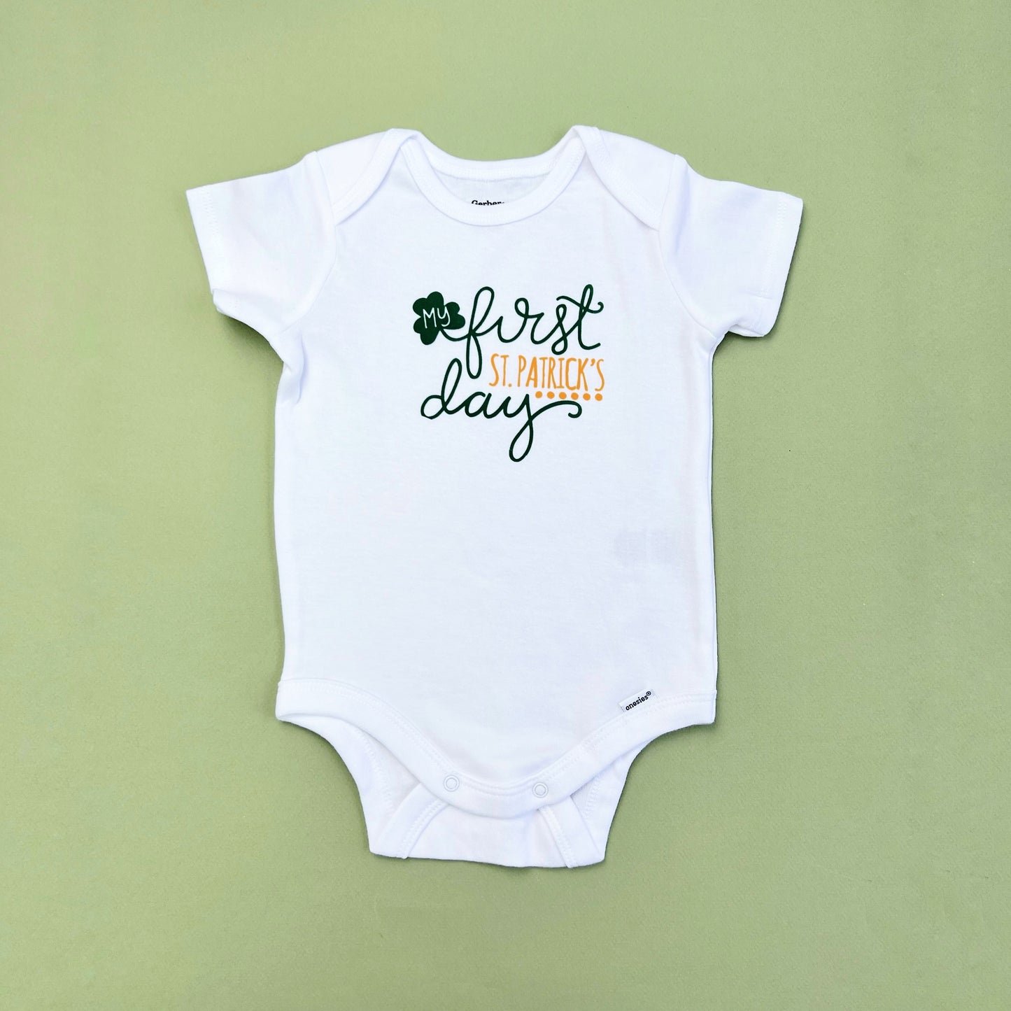 My first St. Patrick’s Day baby girl outfit.