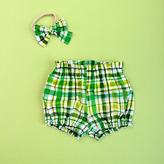 St. Patrick’s Day baby bloomers.