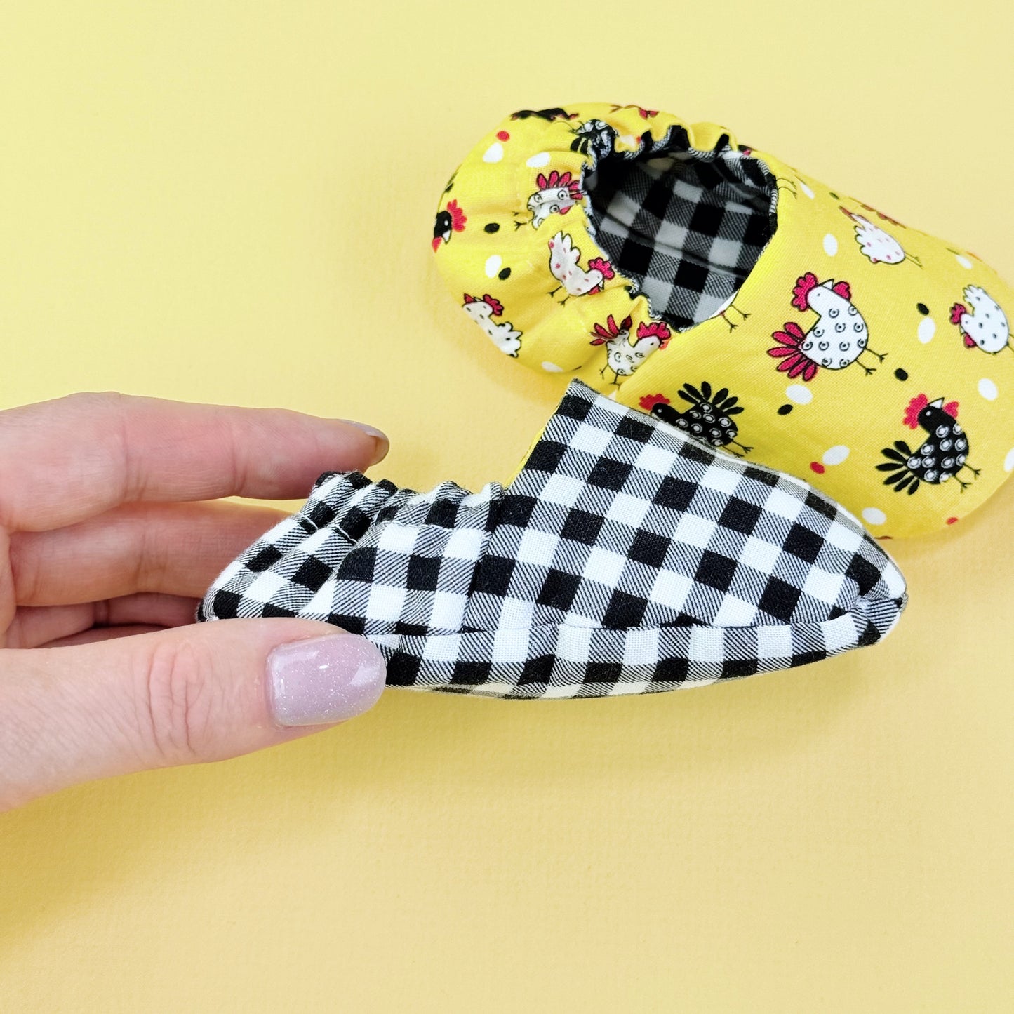 Reversible Baby Slippers: Soft & Eco-Friendly Cotton, 0-24 Months