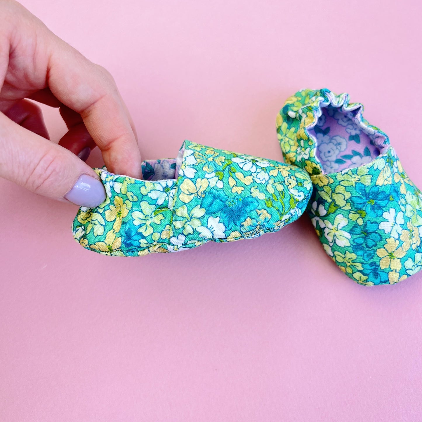 Reversible Baby girl Slippers: Soft & Eco-Friendly Cotton, 0-24 Months