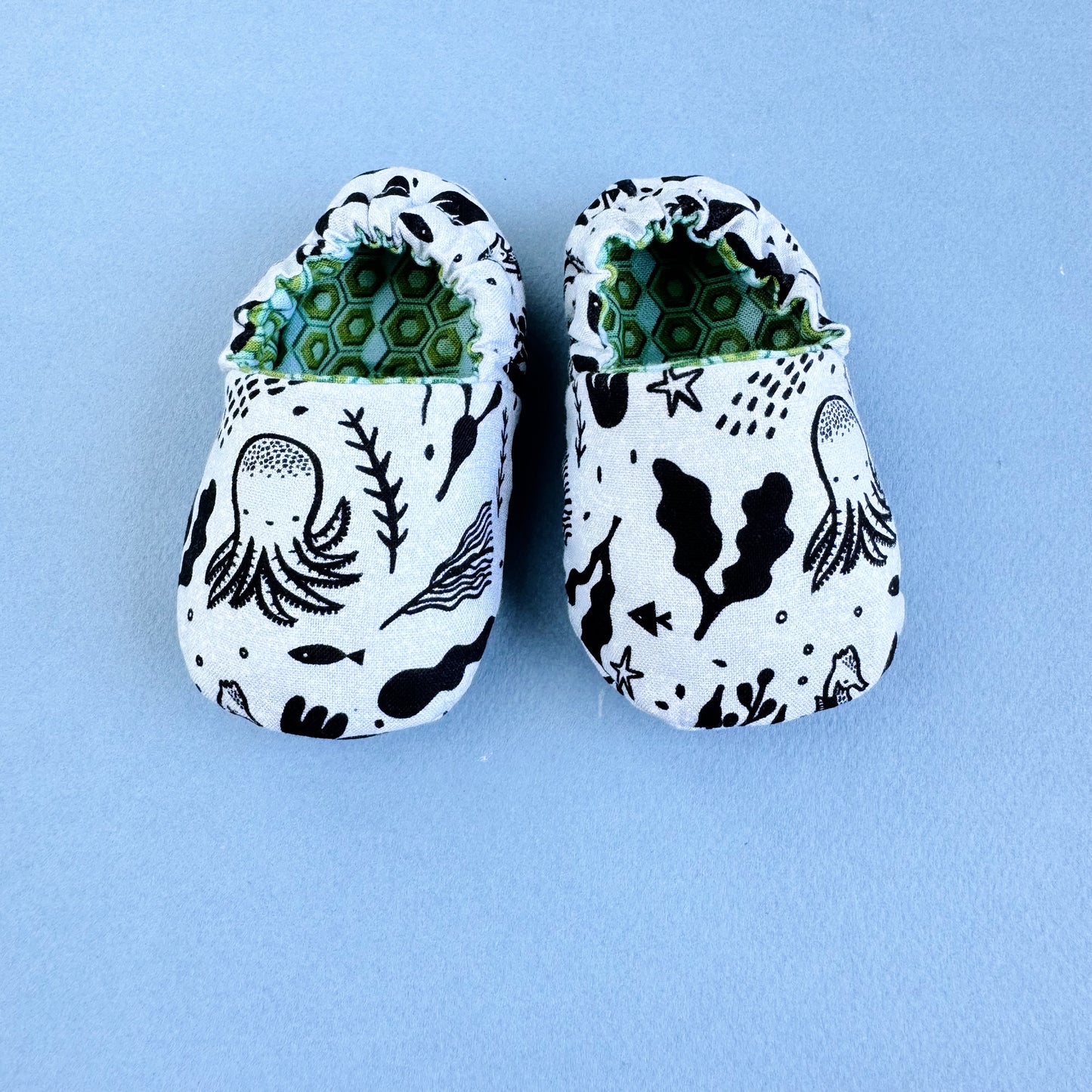 Reversible Baby Slippers: Soft & Eco-Friendly Cotton, 0-24 Months