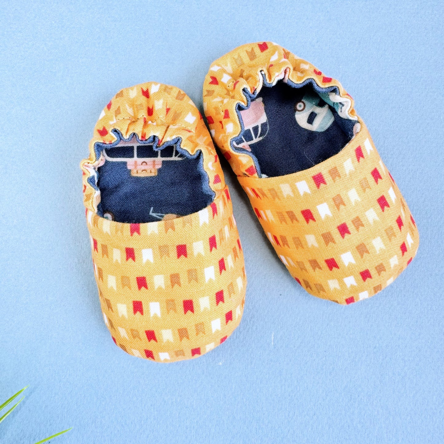 Reversible Baby boy Slippers: Soft & Eco-Friendly Cotton, 0-24 Months