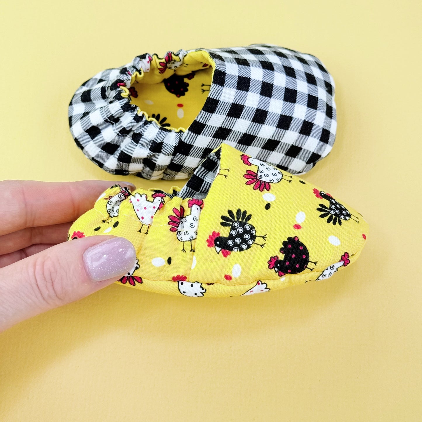 Reversible Baby Slippers: Soft & Eco-Friendly Cotton, 0-24 Months