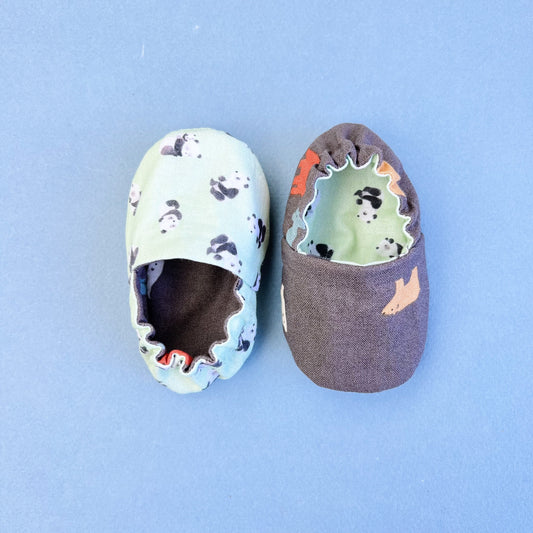 Reversible Baby boy Slippers: Soft & Eco-Friendly Cotton, 0-24 Months