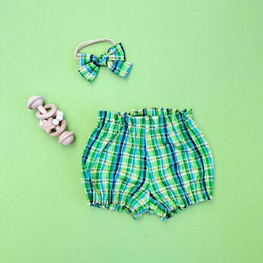 St. Patrick’s Day baby bloomers.