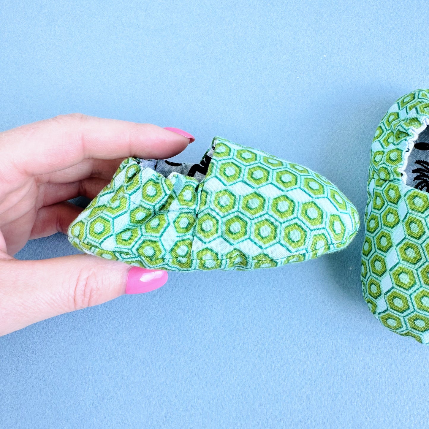 Reversible Baby Slippers: Soft & Eco-Friendly Cotton, 0-24 Months