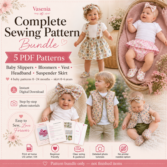 Vasenia Complete Sewing Pattern Bundle | 5 PDF Patterns