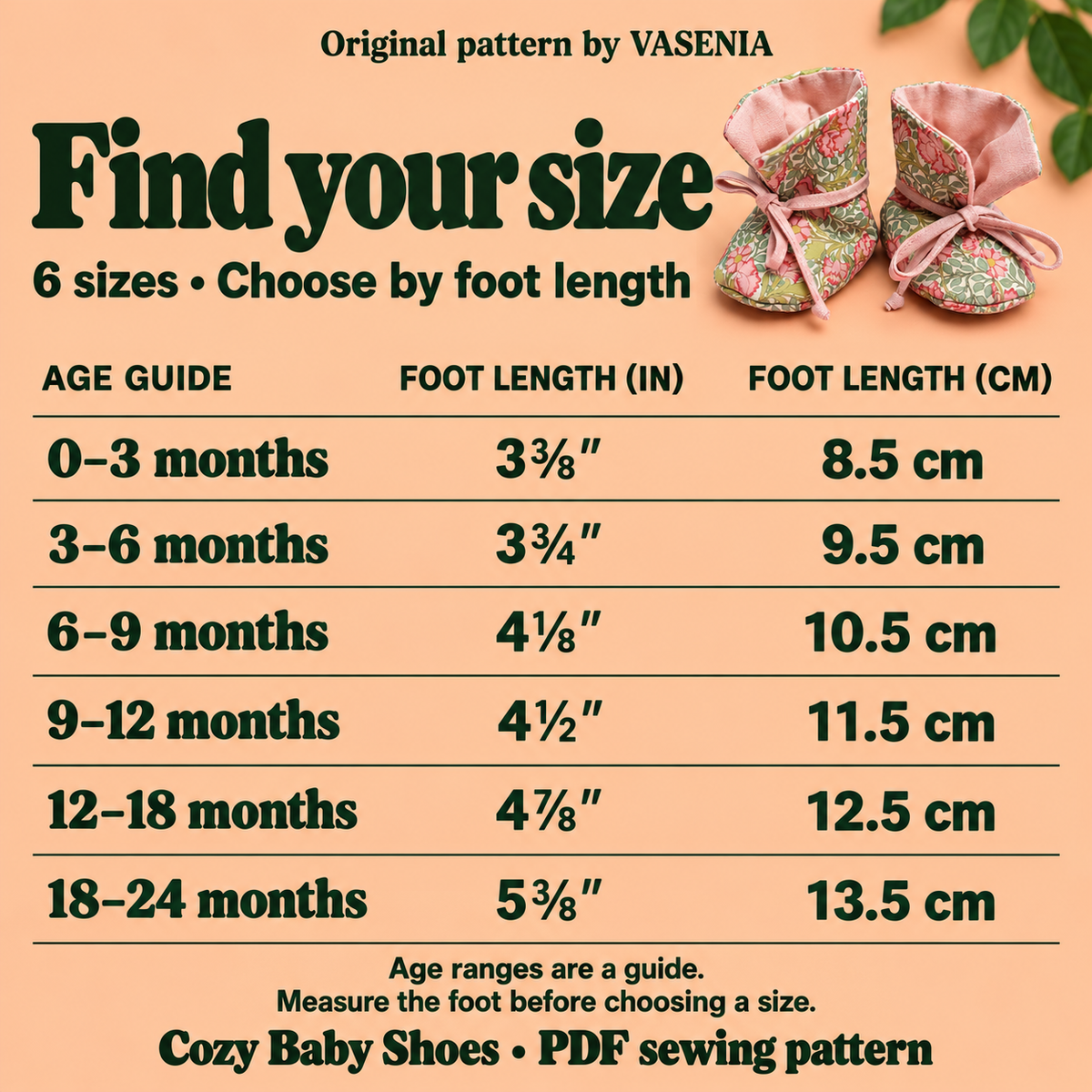 Cozy Baby Shoes Sewing Pattern PDF