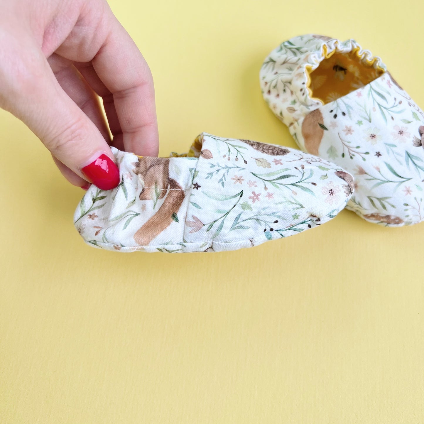 Reversible Baby Slippers: Soft & Eco-Friendly Cotton, 0-24 Months