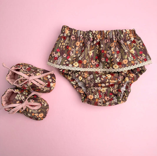 Handmade Baby Booties and bloomers.