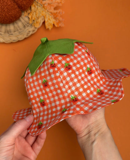 Strawberry Bucket Hat PDF Sewing Pattern, Baby Kids Adult Fruit Hat Pattern, Fully Lined, Printable US Letter Digital Pattern