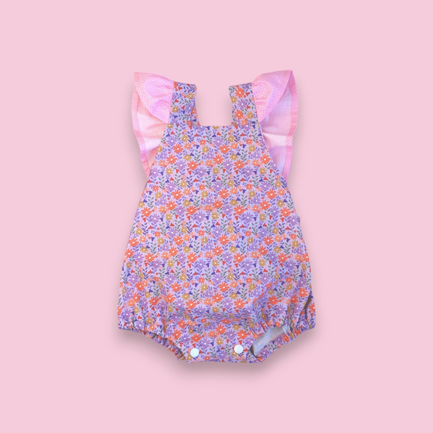 Baby girl romper. Bubble romper. Summer girl outfit.