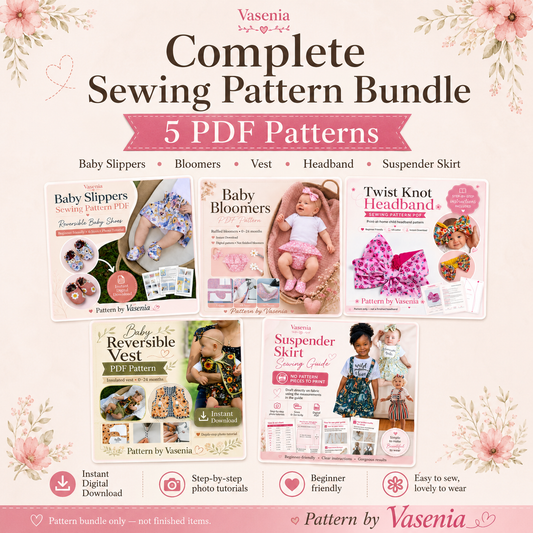 Vasenia Complete Sewing Pattern Bundle | 5 PDF Patterns