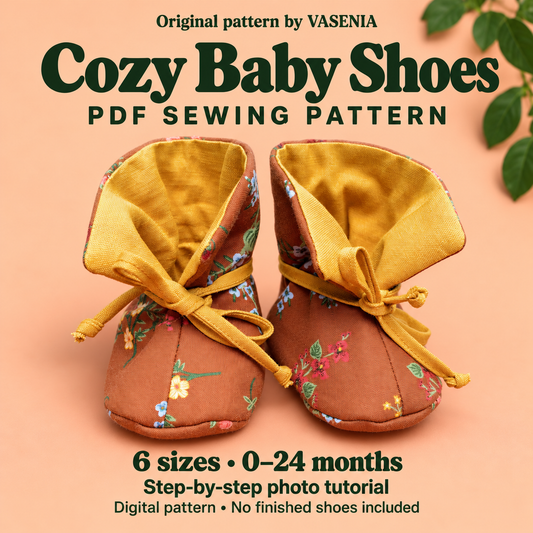 Cozy Baby Shoes Sewing Pattern PDF