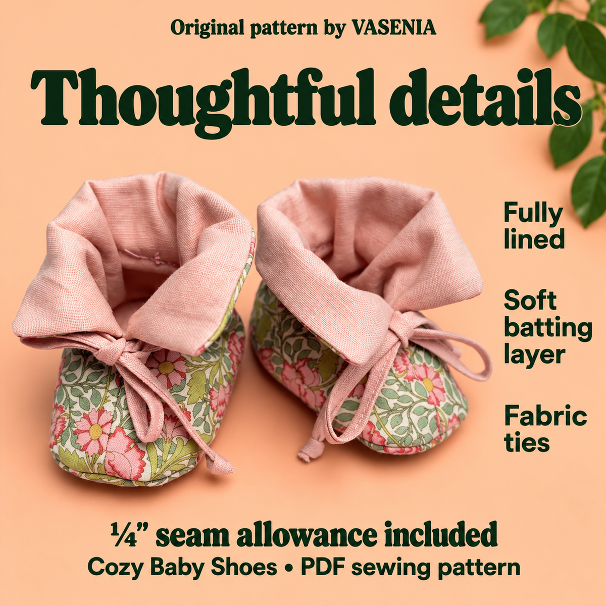 Cozy Baby Shoes Sewing Pattern PDF