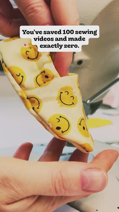 Patrón de costura de pantuflas para bebé con tutorial
