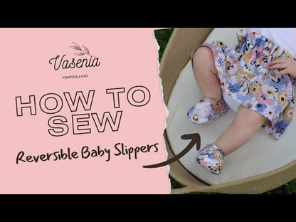 Baby slippers sewing pattern with tutorial